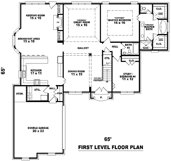 European Floor Plan - Main Floor Plan #81-1143