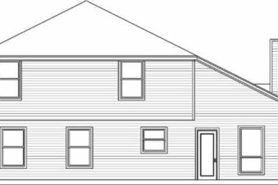 Exterior - Rear Elevation for Traditional House Plan #84-126 - 3 bed, 2.5 bath