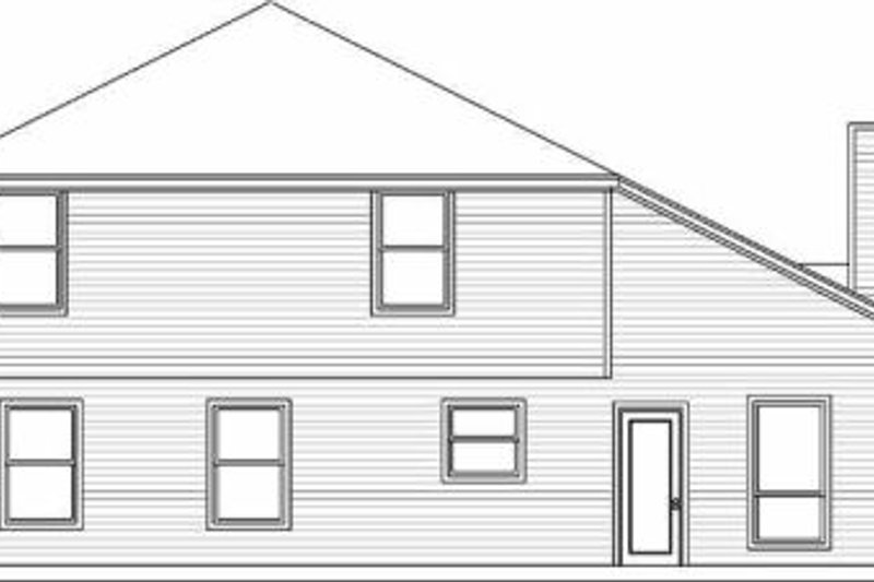 House Plan Design - Exterior - Rear Elevation for Traditional House Plan #84-126 - 3 bed, 2.5 bath