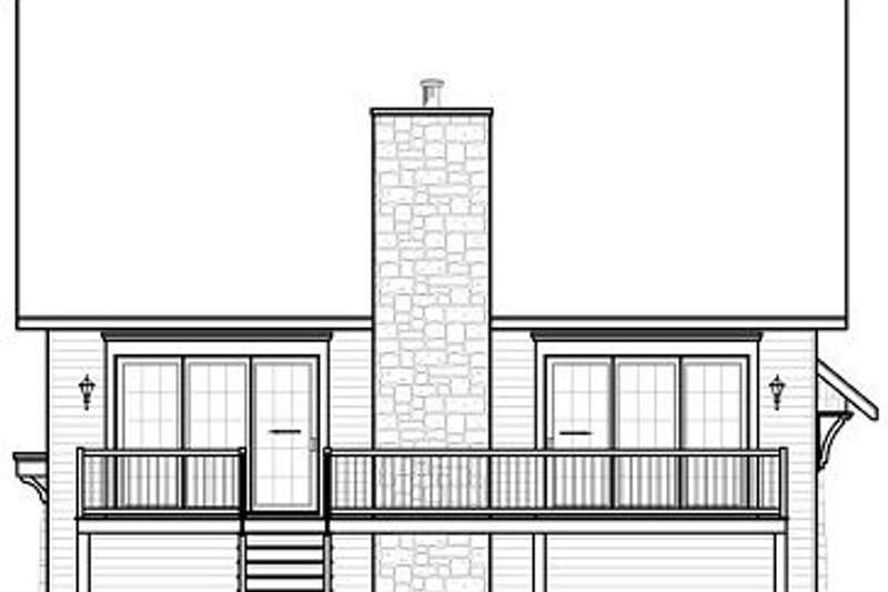 Home Plan - Exterior - Rear Elevation for Traditional House Plan #23-814 - 3 bed, 2 bath
