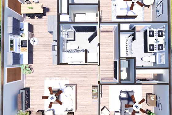 Interior - Other 1 for Cottage House Plan #44-304 - 2 bed, 2 bath