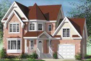 European Exterior - Front Elevation Plan #25-289