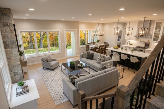 Interior - Family Room 2 for Farmhouse House Plan #51-1522 - 3 bed, 3.5 bath