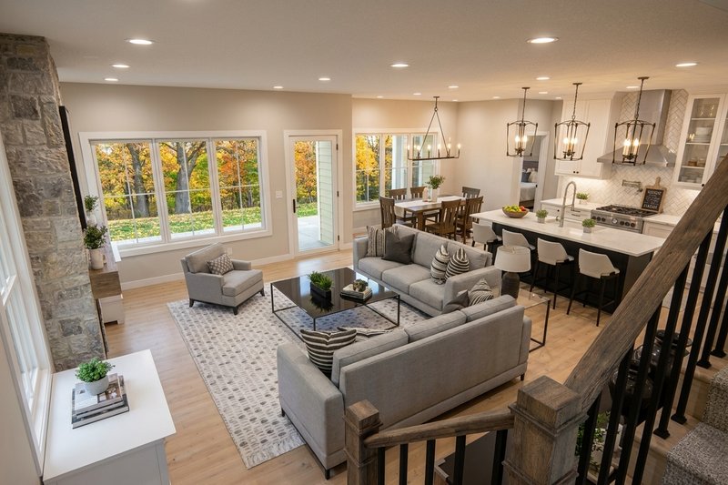 Home Plan - Interior - Family Room 2 for Farmhouse House Plan #51-1522 - 3 bed, 3.5 bath