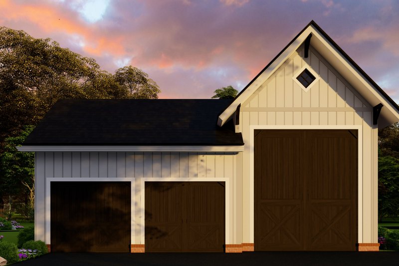 House Blueprint - Exterior - Front Elevation 3 for Traditional House Plan #54-561, 0 bath