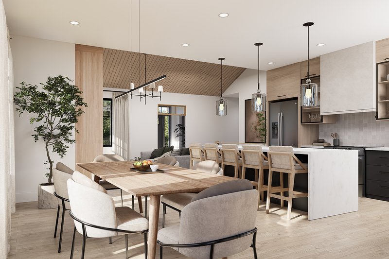 House Blueprint - Interior - Dining Room for Modern House Plan #23-2890 - 1 bed, 1 bath