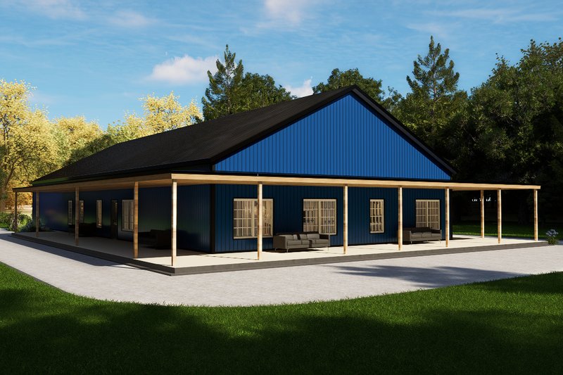 Dream House Plan - Exterior - Other Elevation 7 for Barndominium House Plan #1107-52 - 4 bed, 3 bath