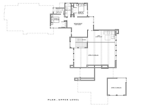 Floor Plan - Upper Floor for Contemporary House Plan #892-40 - 4 bed, 4.5 bath