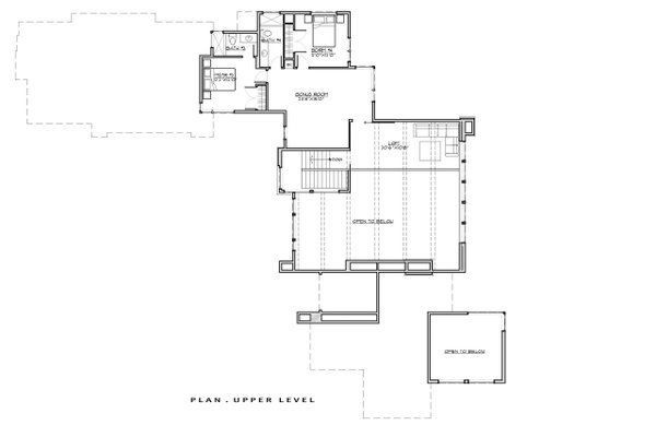 Contemporary Floor Plan - Upper Floor Plan #892-40