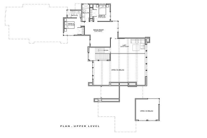 Architectural House Design - Floor Plan - Upper Floor for Contemporary House Plan #892-40 - 4 bed, 4.5 bath