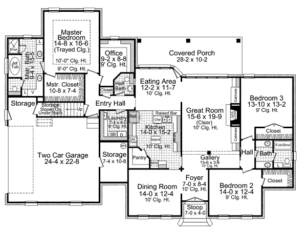 European Floor Plan - Main Floor Plan #21-266