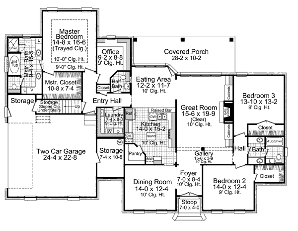 Home Plan - European Floor Plan - Main Floor Plan #21-266