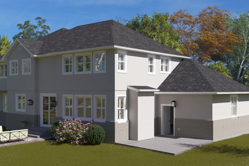 House Design - Exterior - Rear Elevation 2 for Farmhouse House Plan #1060-262 - 4 bed, 2.5 bath