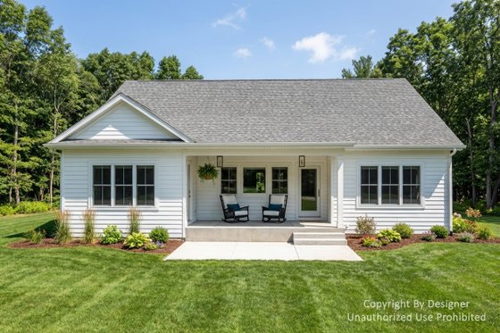 Exterior - Rear Elevation 1 for Farmhouse House Plan #51-1519 - 3 bed, 2.5 bath