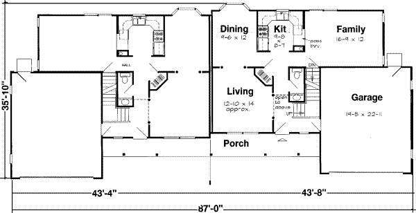 Traditional Floor Plan - Main Floor Plan #312-139