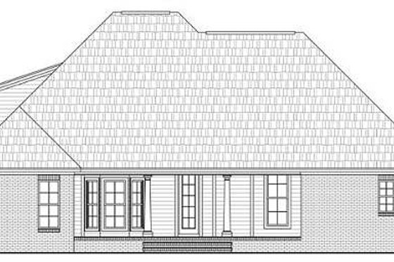 Exterior - Rear Elevation for European House Plan #21-281 - 3 bed, 2 bath