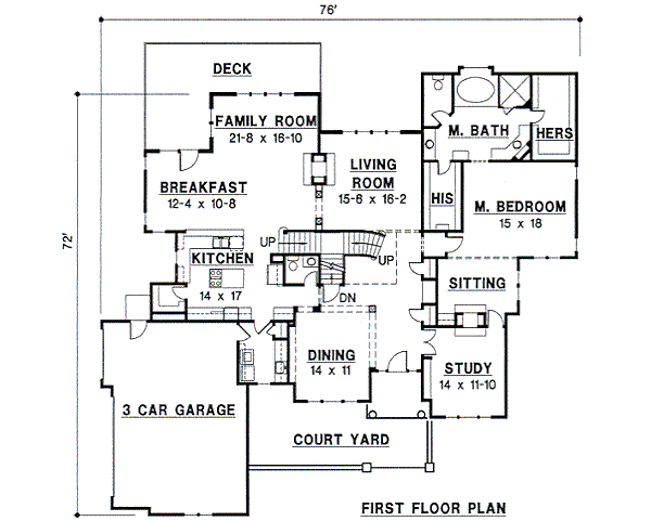 European Floor Plan - Main Floor Plan #67-239