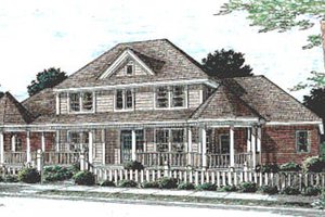 Country Exterior - Front Elevation Plan #20-169