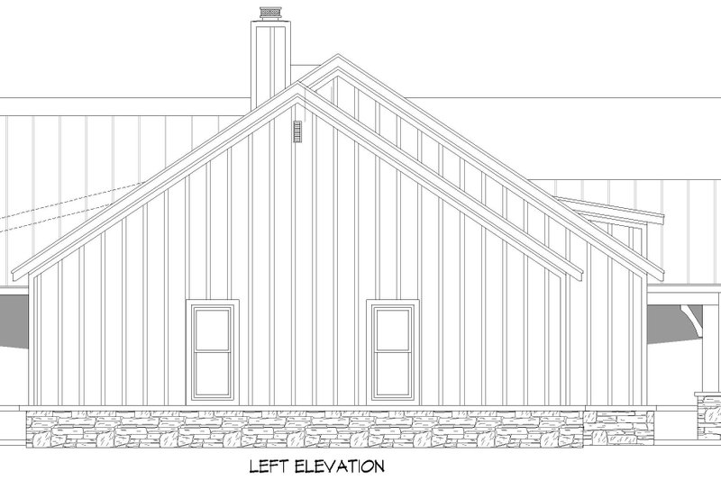 Dream House Plan - Exterior - Other Elevation for Farmhouse House Plan #932-1259 - 4 bed, 2.5 bath
