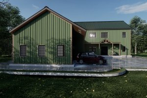 Barndominium Exterior - Front Elevation Plan #1107-14