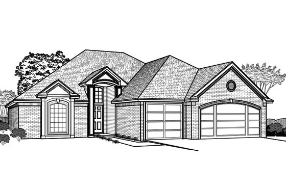 Exterior - Front Elevation for Traditional House Plan #65-325 - 3 bed, 2 bath