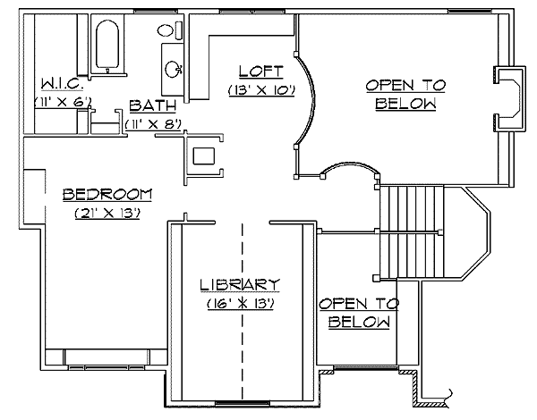 Home Plan - European Floor Plan - Upper Floor Plan #5-202