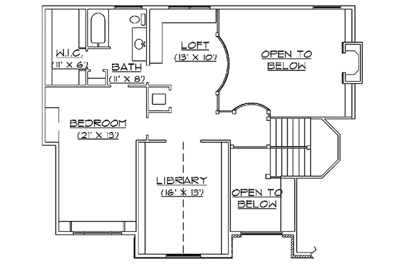 Home Plan - Floor Plan - Upper Floor for European House Plan #5-202 - 5 bed, 3.5 bath
