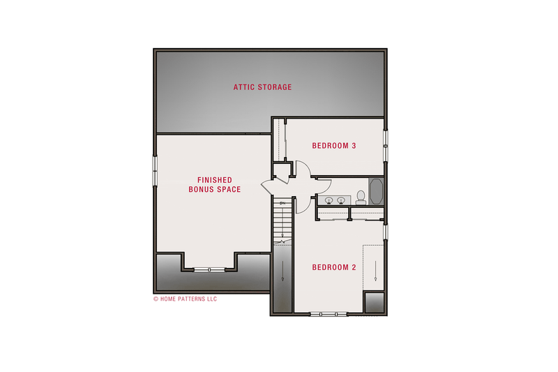 Home Plan - Floor Plan - Upper Floor for Craftsman House Plan #461-81 - 3 bed, 2.5 bath
