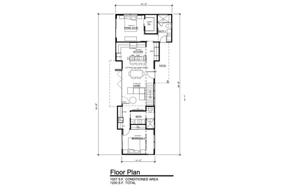 Floor Plan - Upper Floor for Modern House Plan #484-15 - 3 bed, 3 bath