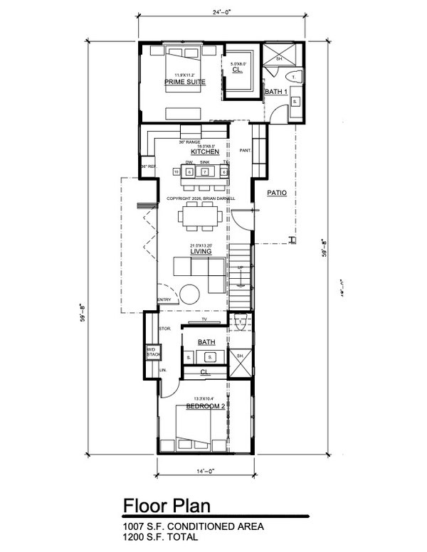Architectural House Design - Modern Floor Plan - Upper Floor Plan #484-15