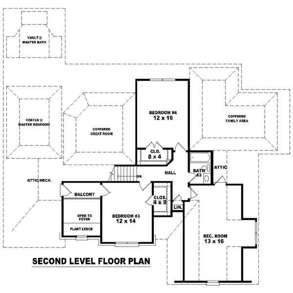 European Floor Plan - Upper Floor Plan #81-1172