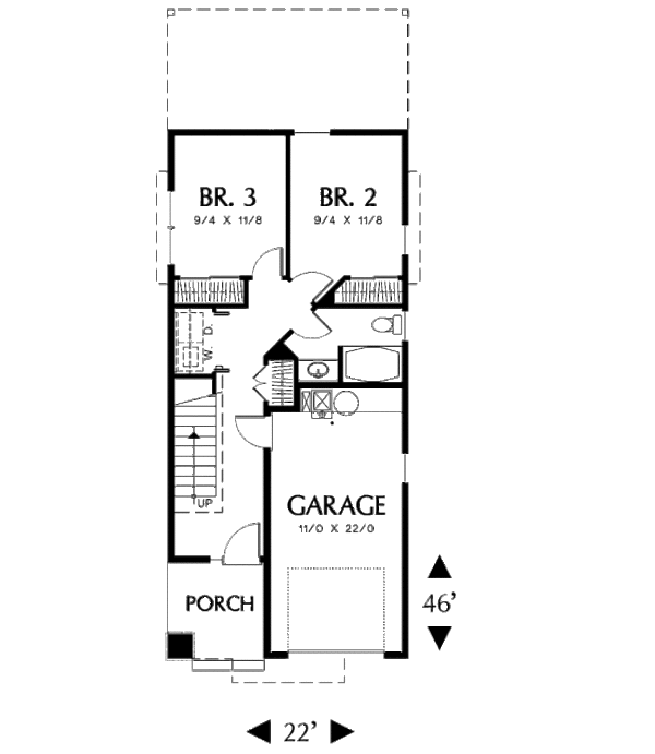 Home Plan - Craftsman Floor Plan - Main Floor Plan #48-312