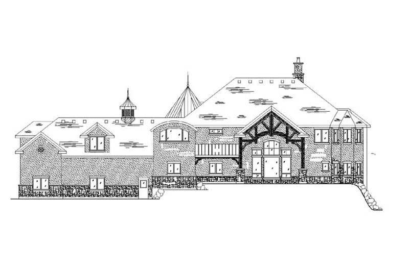 Dream House Plan - Exterior - Rear Elevation for European House Plan #5-447 - 8 bed, 7.5 bath