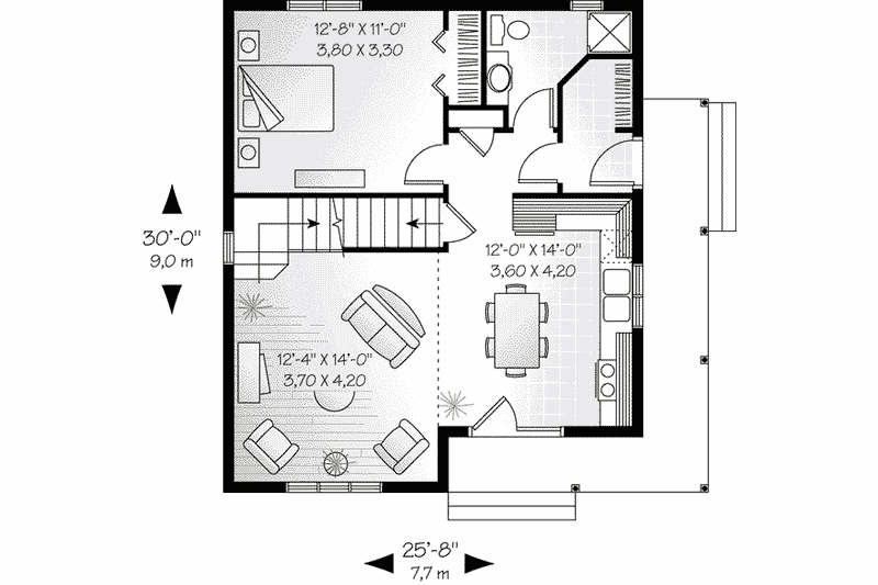 House Plan Design - Floor Plan - Main Floor for Country House Plan #23-2095 - 3 bed, 2 bath