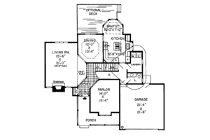 Floor Plan - Main Floor for Country House Plan #312-451 - 3 bed, 2.5 bath