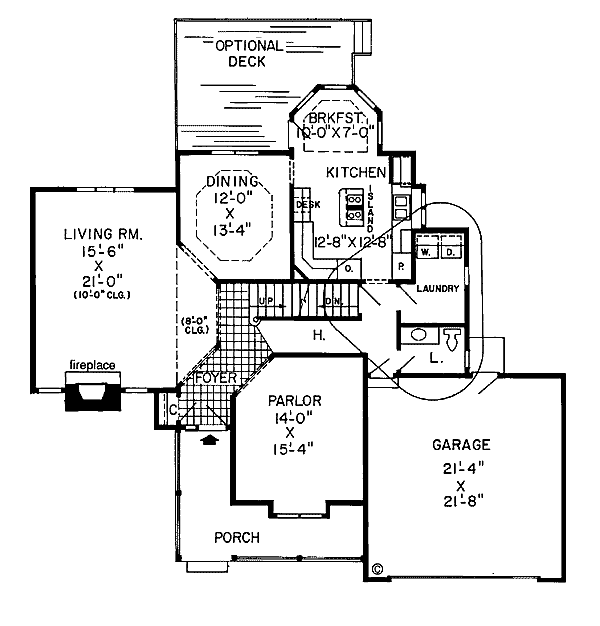 Country Floor Plan - Main Floor Plan #312-451