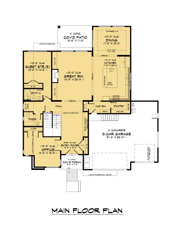 House Plan Design - Contemporary Floor Plan - Main Floor Plan #1066-175