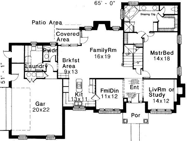 European Floor Plan - Main Floor Plan #310-147