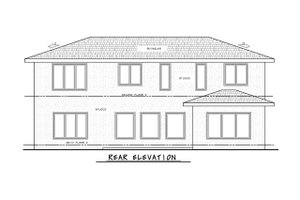 Exterior - Rear Elevation for Modern House Plan #20-2502 - 4 bed, 3.5 bath