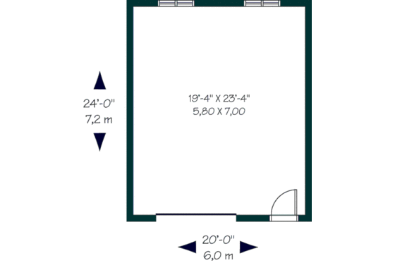 Floor Plan - Main Floor for Traditional House Plan #23-2185, 0 bath
