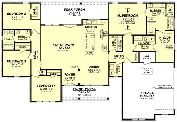 Farmhouse Floor Plan - Main Floor Plan #430-365