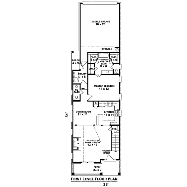 Country Floor Plan - Main Floor Plan #81-1379