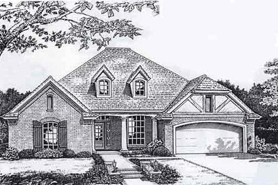 Exterior - Front Elevation for European House Plan #310-924 - 3 bed, 2.5 bath