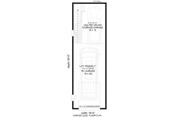 Floor Plan - Main Floor for Contemporary House Plan #932-520, 0 bath