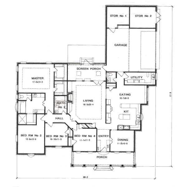 Colonial Floor Plan - Main Floor Plan #15-129