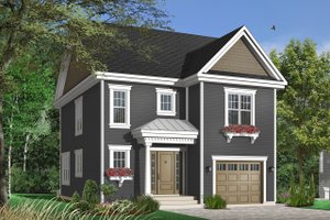 Exterior - Front Elevation 4 for Traditional House Plan #23-671 - 3 bed, 2 bath