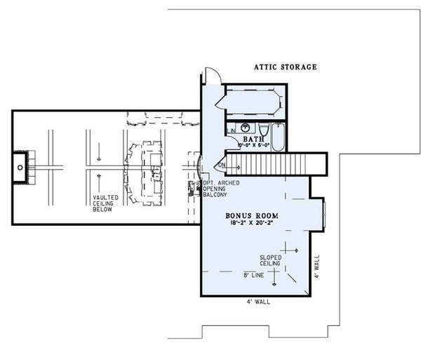 House Blueprint - European Floor Plan - Upper Floor Plan #17-2560