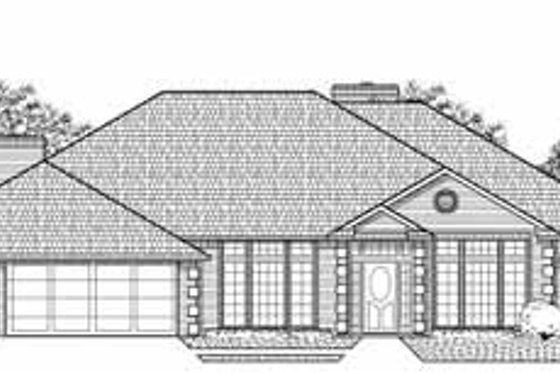 Exterior - Front Elevation for Traditional House Plan #65-125 - 4 bed, 3 bath
