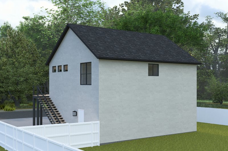 Architectural House Design - Exterior - Rear Elevation for European House Plan #1060-325 - 2 bed, 1.5 bath