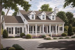 Farmhouse Exterior - Front Elevation Plan #3-322